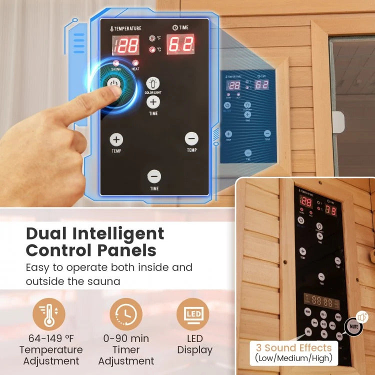 Single Person Far Infrared Wooden Sauna for Home