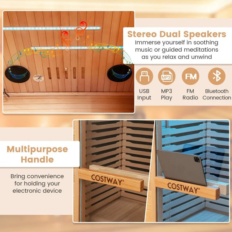 Single Person Far Infrared Wooden Sauna for Home