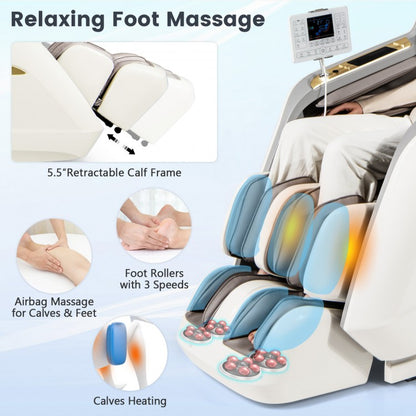 W336WL 3D SL Track Massage Chair with Airbags Waist and Calves Heating Foot Rollers