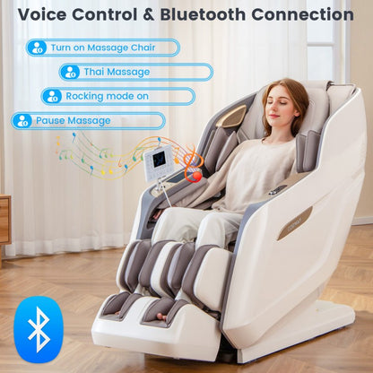W336WL 3D SL Track Massage Chair with Airbags Waist and Calves Heating Foot Rollers