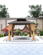 12x12 Feet Patio Hardtop Gazebo with Galvanized Steel Roof