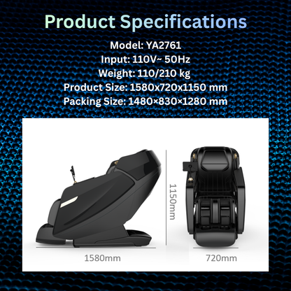 YA2761: 4D Sonic Flexible Track Massage Chair