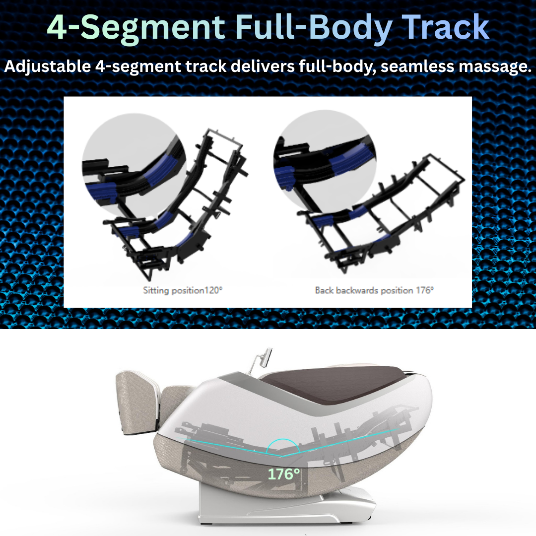 *PRE-ORDER* A3810: The 4D Pro Performance AI Zero Gravity Heated Full Body Massage Chair with Extended SL Track