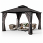 10 x 10 Feet Double-Roof Patio Hardtop Gazebo