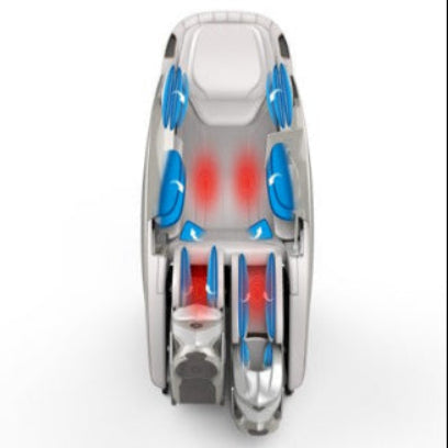 Massage chair with visible massage points on a white background