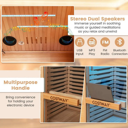 Single Person Far Infrared Wooden Sauna for Home